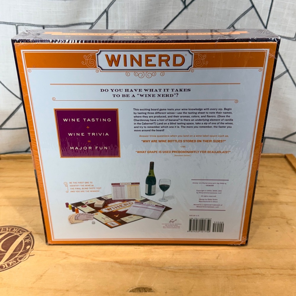 Winerd The Wine Tasting Board Game Trivia and Tasting New Sealed Chronicle Books - Picture 2 of 4